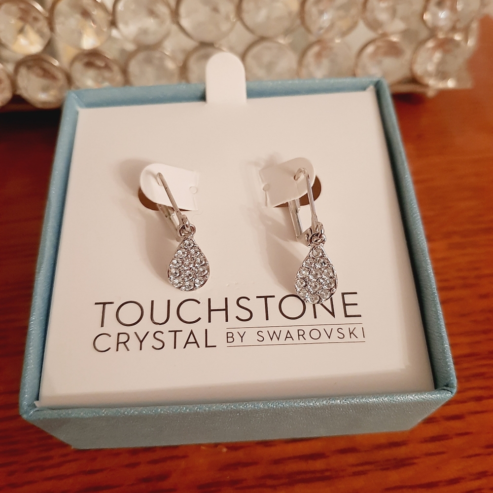 Touchstone Crystal Pave Teardrop earrings